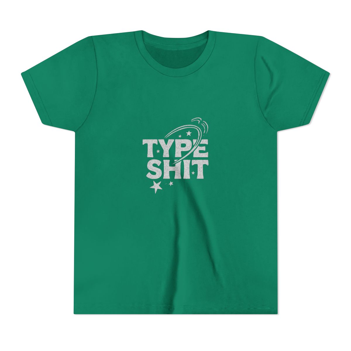 Type Shit Bold Typography Humor Kids T-Shirt - alternate angle 4, merchandise