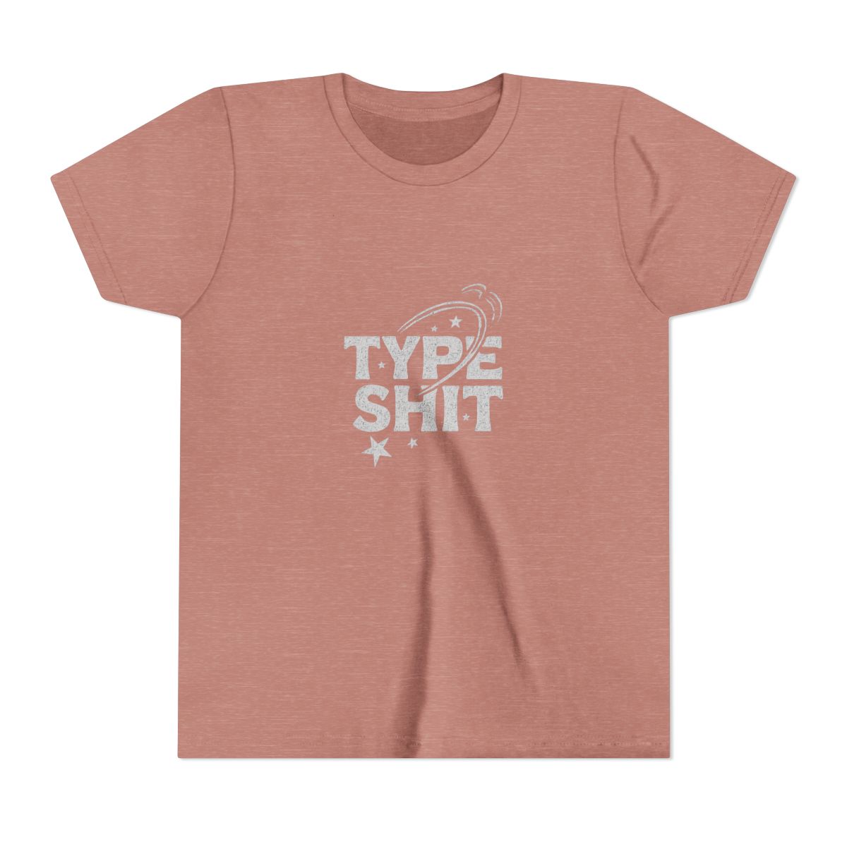 Type Shit Bold Typography Humor Kids T-Shirt - alternate angle 2, merchandise