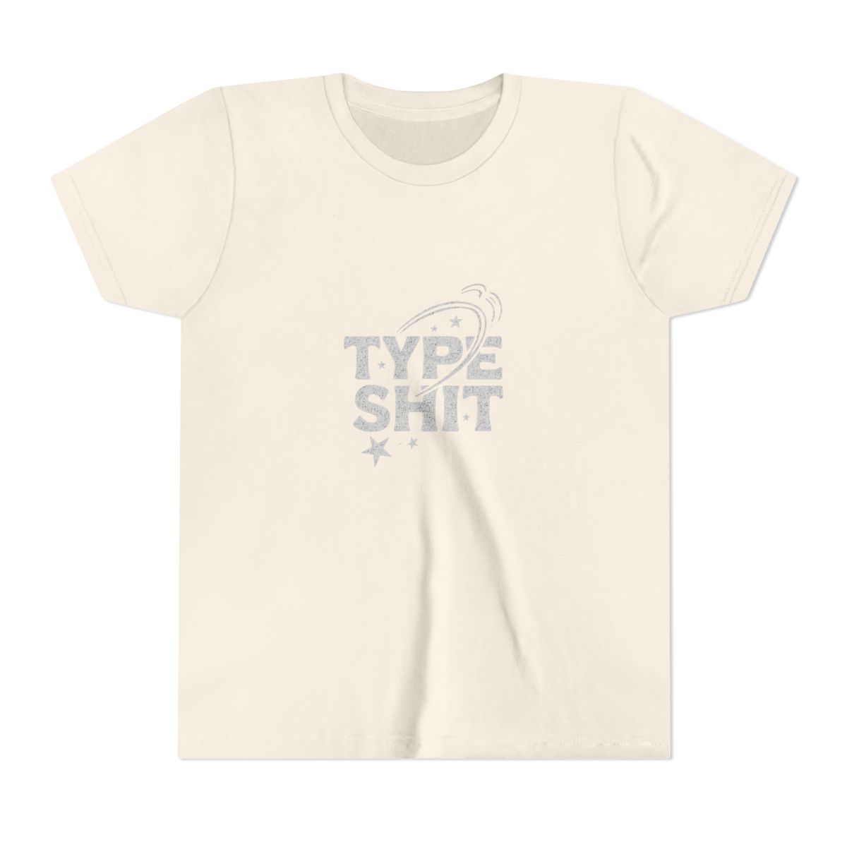 Type Shit Bold Typography Humor Kids T-Shirt - alternate angle 3, merchandise